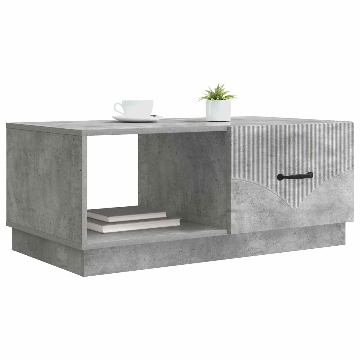 Coffee Table 90 x 50 x 37 cm Engineered Wood Concrete grey