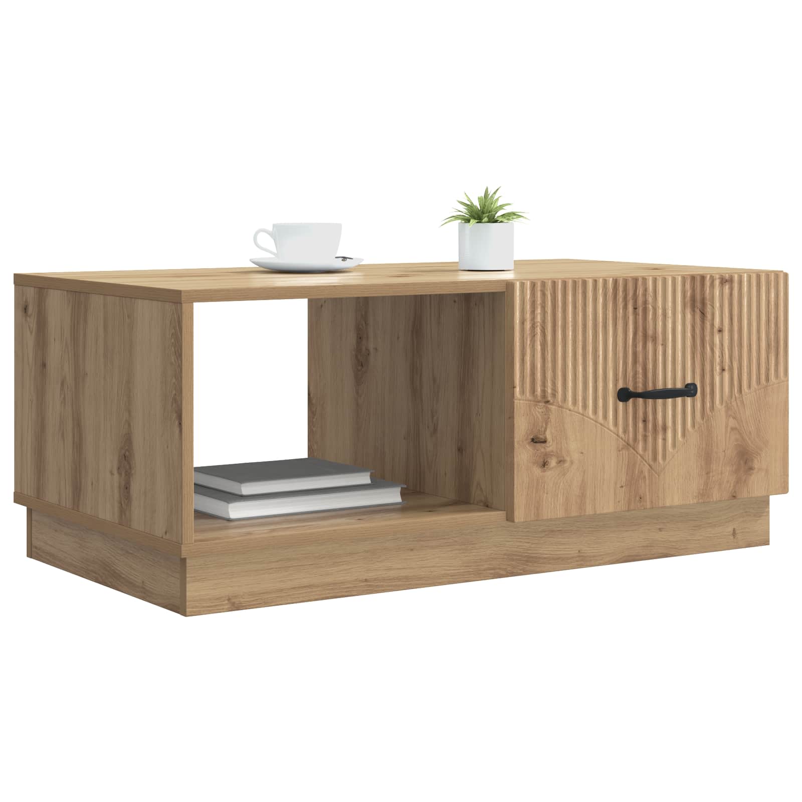 vidaXL Coffee Table Artisan Oak 90 x 50 x 37 cm Engineered Wood 3