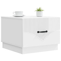 vidaXL Coffee Table High Gloss White 49 x 50 x 37 cm Engineered Wood 3