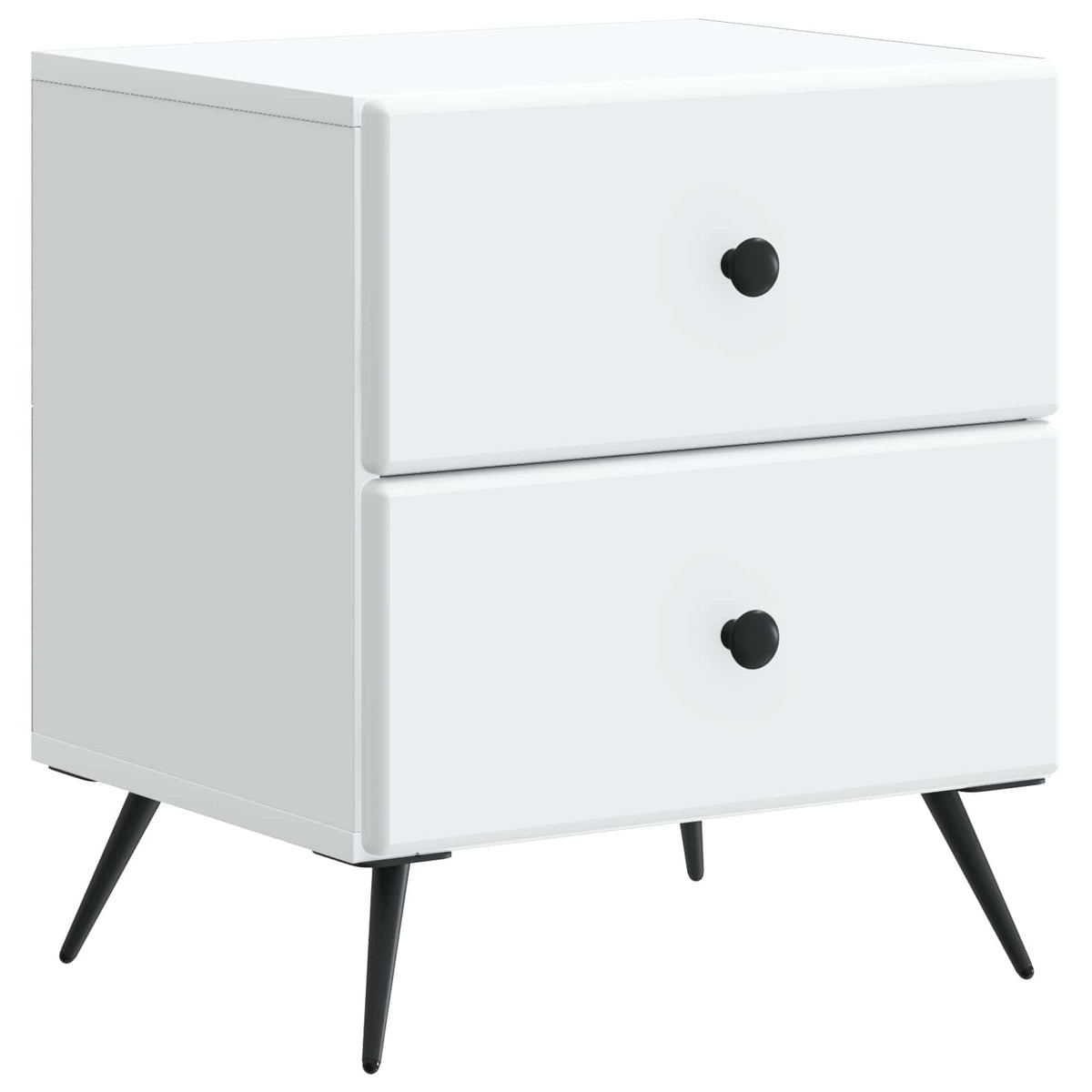 vidaXL Bedside Cabinet 2 pcs White 43 x 34.5 x 47.5 cm Engineered Wood 5