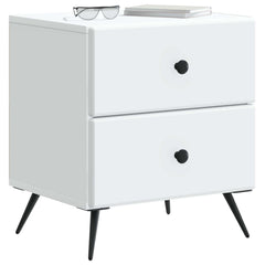 vidaXL Bedside Cabinet 2 pcs White 43 x 34.5 x 47.5 cm Engineered Wood 3
