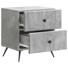 vidaXL Bedside Cabinet Concrete Grey 43 x 34.5 x 47.5 cm 4