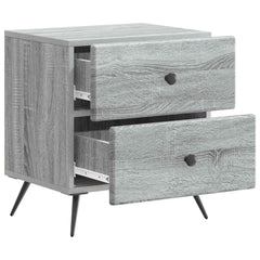 vidaXL Bedside Cabinet Grey Sonoma 43 x 34.5 x 47.5 cm Engineered Wood 4