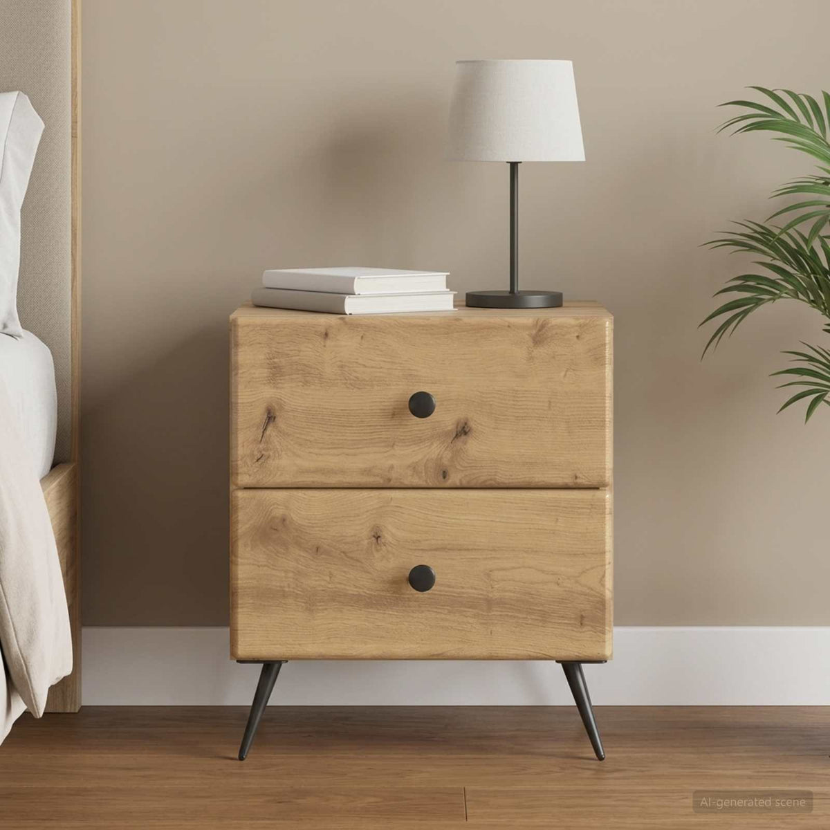 vidaXL Bedside Cabinet 43 x 34.5 x 47.5 cm