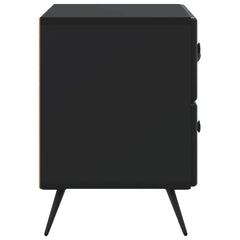 vidaXL Bedside Cabinet Black 62 x 34.5 x 47.5 cm Engineered Wood 6