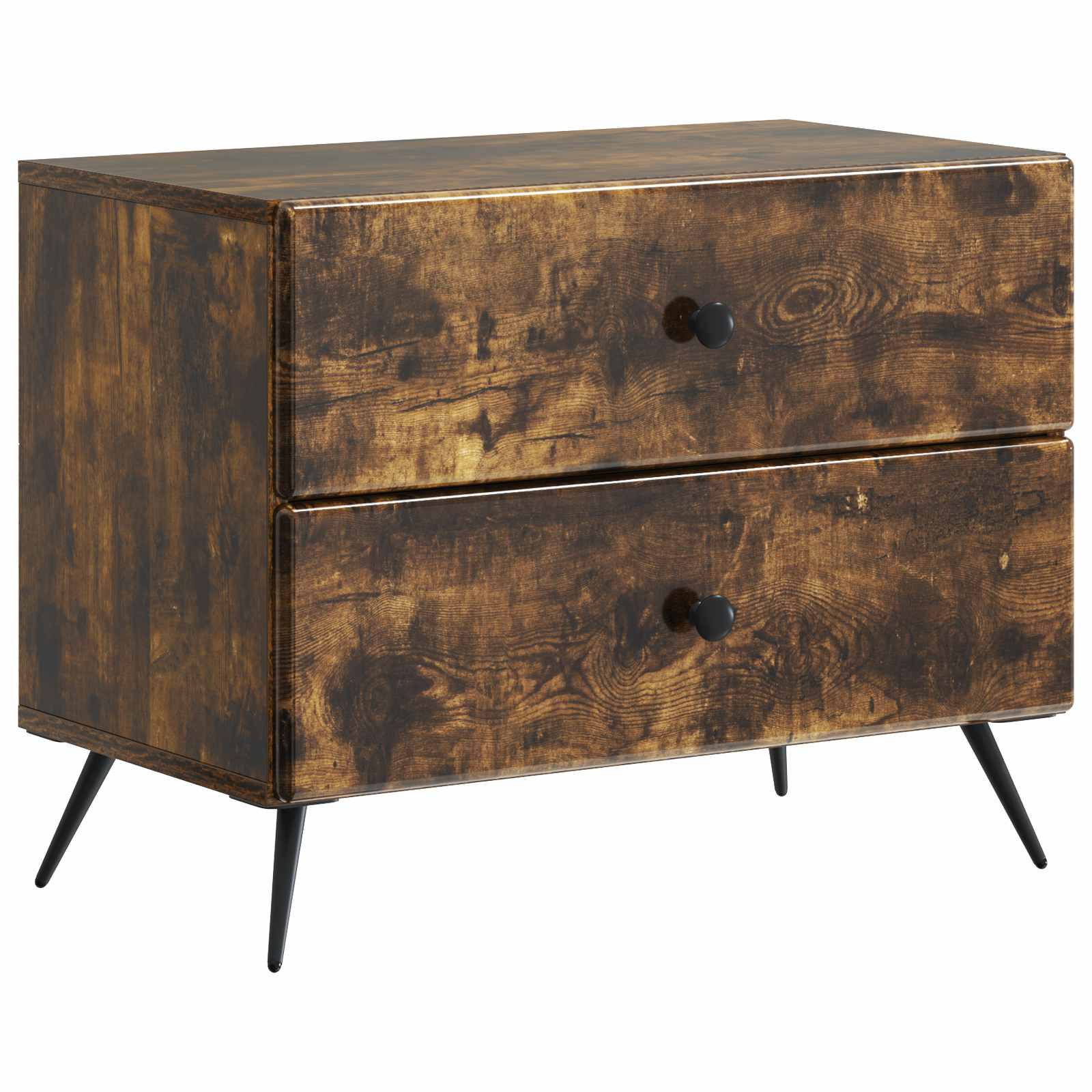 vidaXL Bedside Cabinet Smoked Oak 62 x 34.5 x 47.5 cm Engineered Wood 2