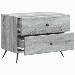 vidaXL Bedside Cabinet Grey Sonoma 62 x 34.5 x 47.5 cm Engineered Wood 4