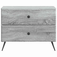 vidaXL Bedside Cabinet Grey Sonoma 62 x 34.5 x 47.5 cm Engineered Wood 5