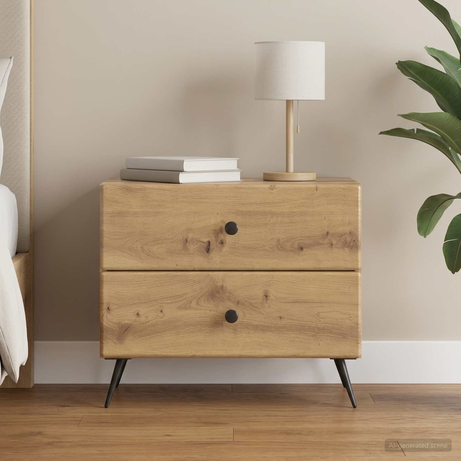 vidaXL Bedside Cabinet Artisan Oak 62 x 34.5 x 47.5 cm Engineered Wood 1