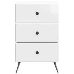 Bedside Cabinet 43 x 41 x 66.5 cm Engineered Wood High gloss white