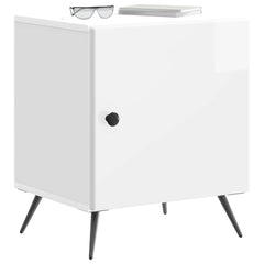 vidaXL Bedside Cabinet High Gloss White 43 x 34.5 x 50 cm 3