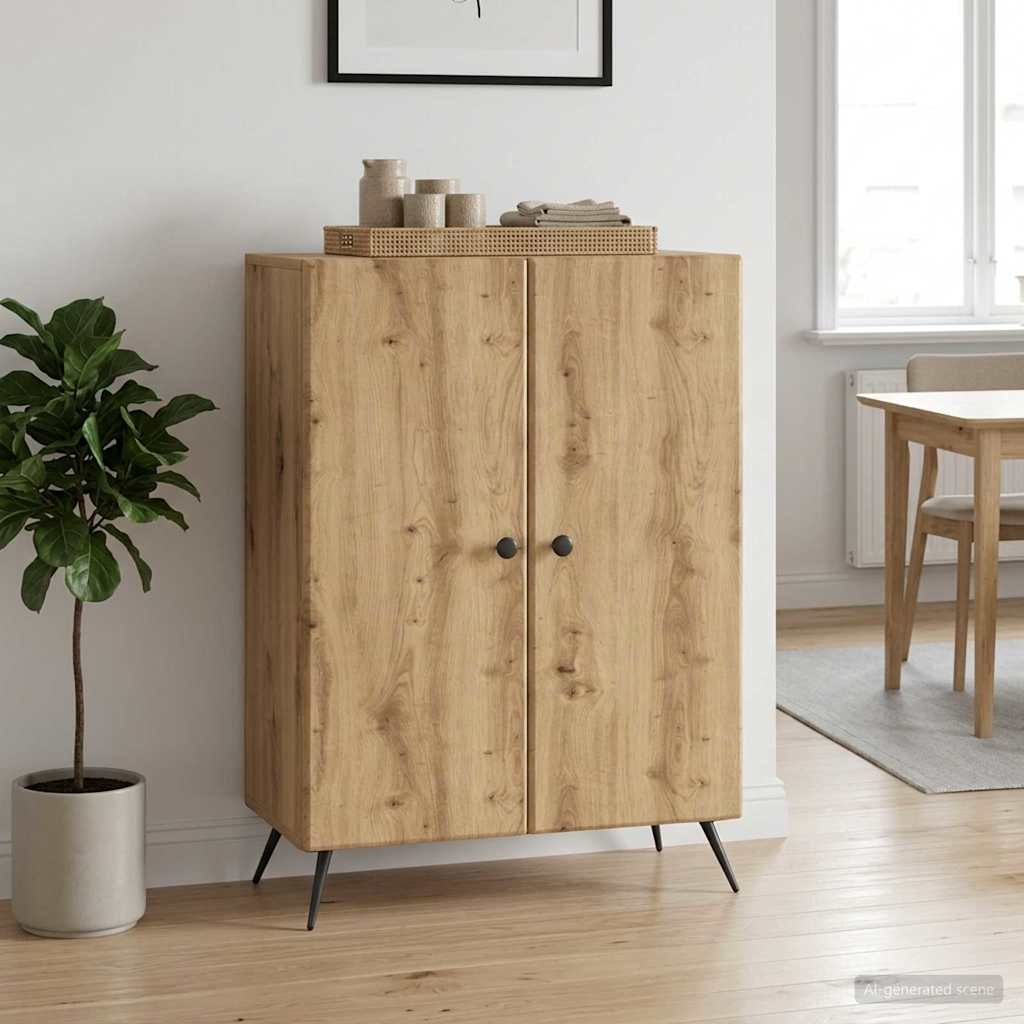 Sideboard 66 x 34.5 x 90 cm Engineered Wood Artisan oak