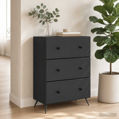 vidaXL Drawer Cabinet 66 x 34.5 x 90 cm Engineered Wood Black 4