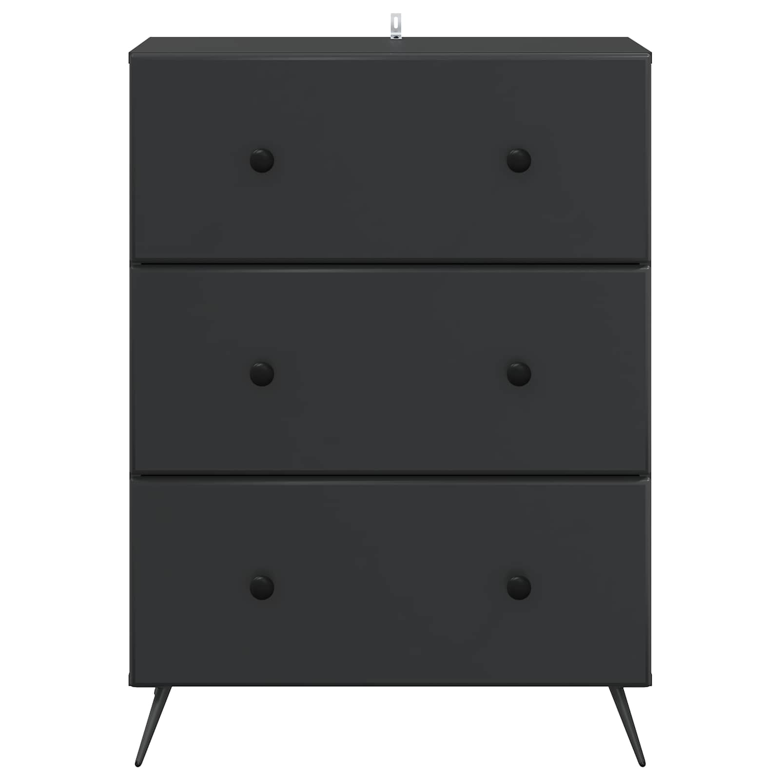 vidaXL Drawer Cabinet 66 x 34.5 x 90 cm Engineered Wood Black 6