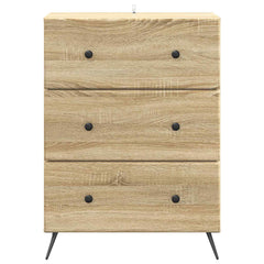 vidaXL Drawer Cabinet 66 x 34.5 x 90 cm Engineered Wood Sonoma Oak 6