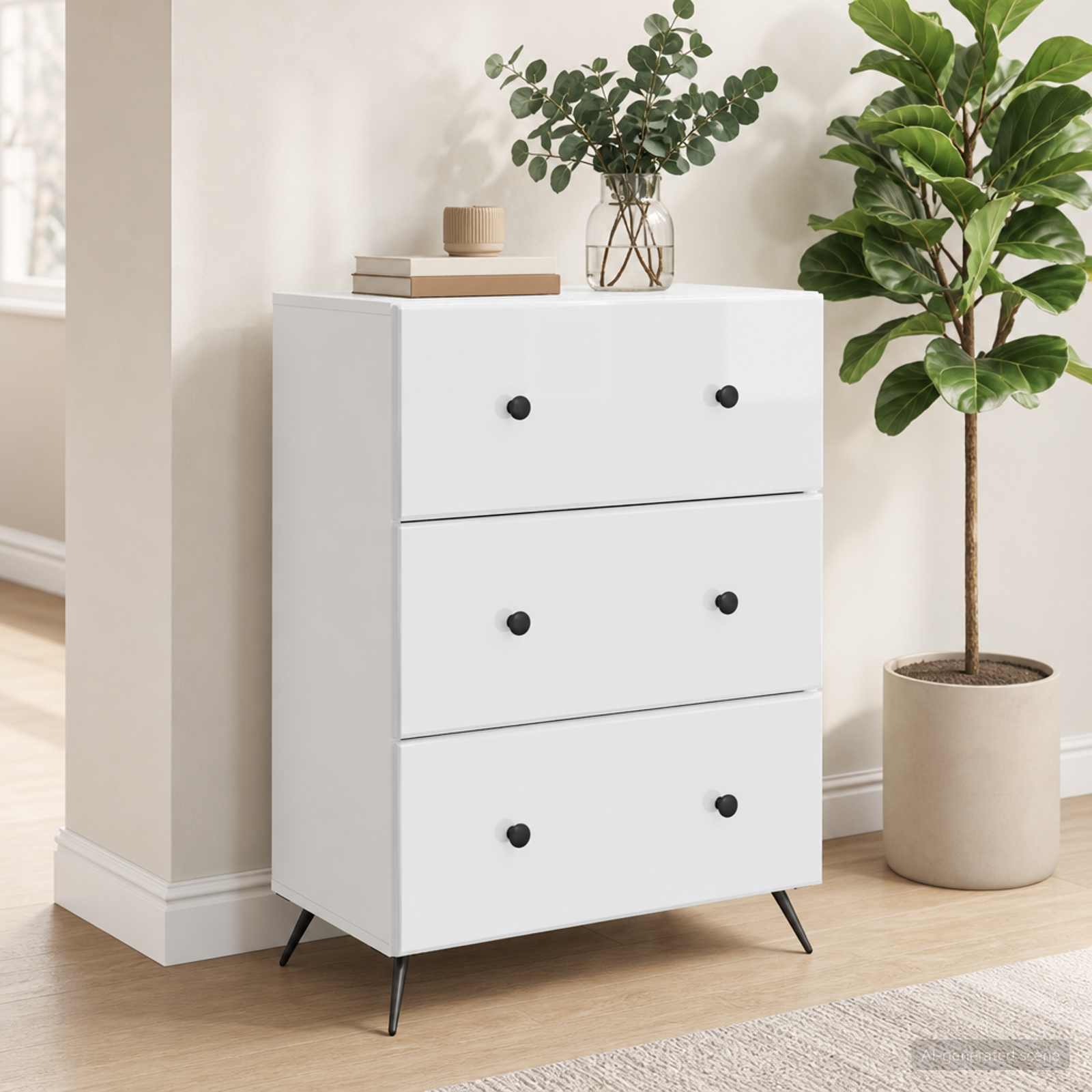 vidaXL Drawer Cabinet 66 x 34.5 x 90 cm Engineered Wood 1