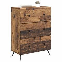 vidaXL Drawer Cabinet 66 x 34.5 x 90 cm Engineered Wood Old Wood 3