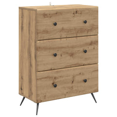 vidaXL Drawer Cabinet 66 x 34.5 x 90 cm Engineered Wood Artisan Oak 2
