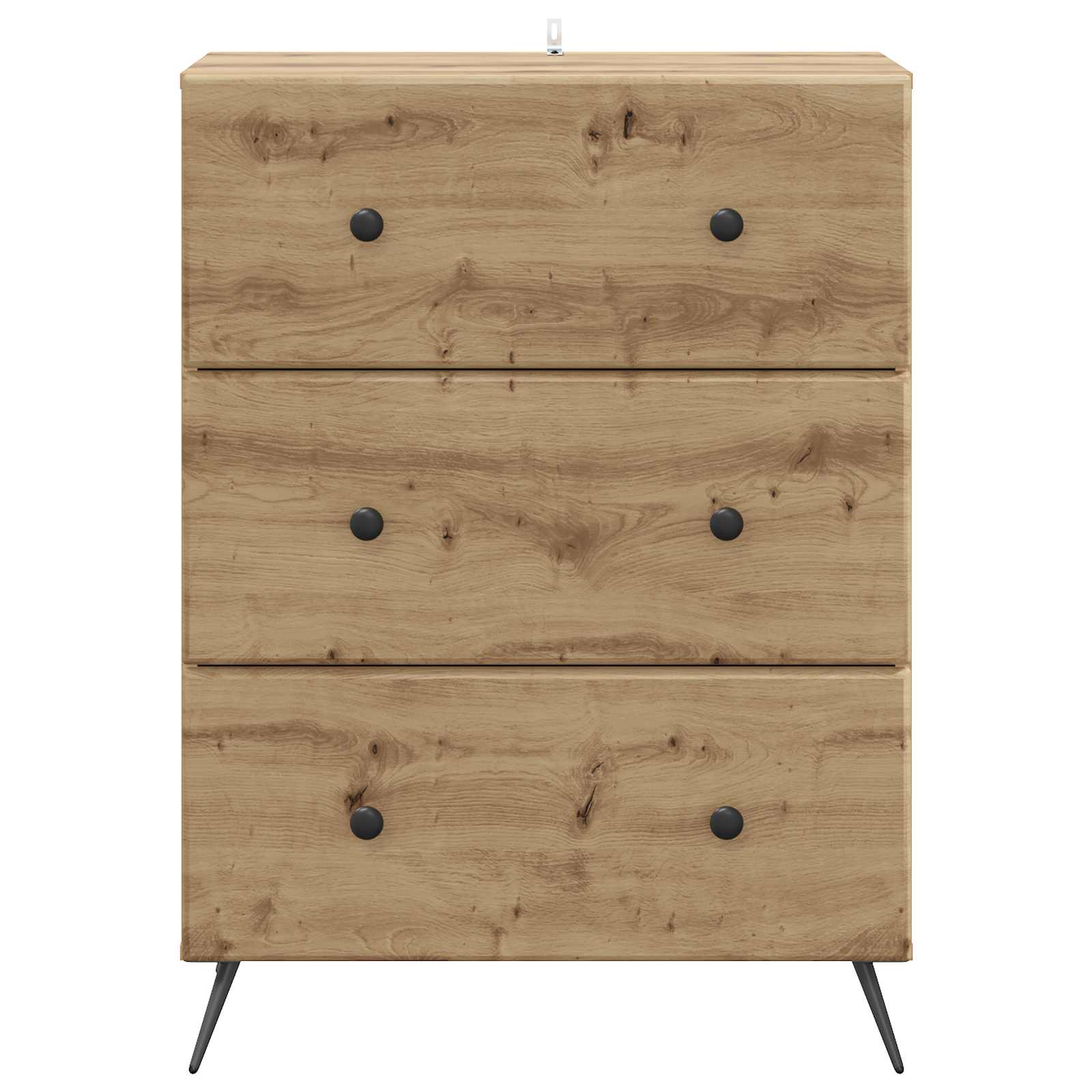vidaXL Drawer Cabinet 66 x 34.5 x 90 cm Engineered Wood Artisan Oak 6
