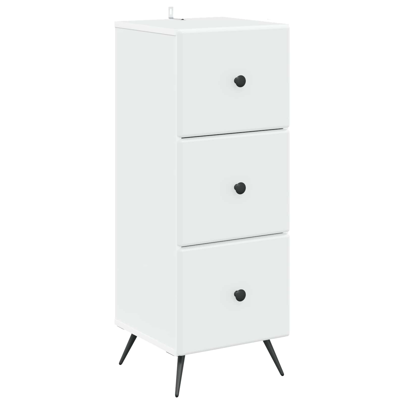 vidaXL Drawer Cabinet White 33 x 34.5 x 90 cm Engineered Wood 2