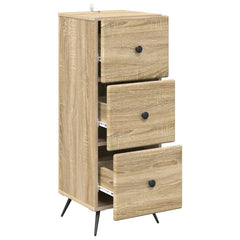 vidaXL Drawer Cabinet Sonoma Oak 33 x 34.5 x 90 cm Engineered Wood 5
