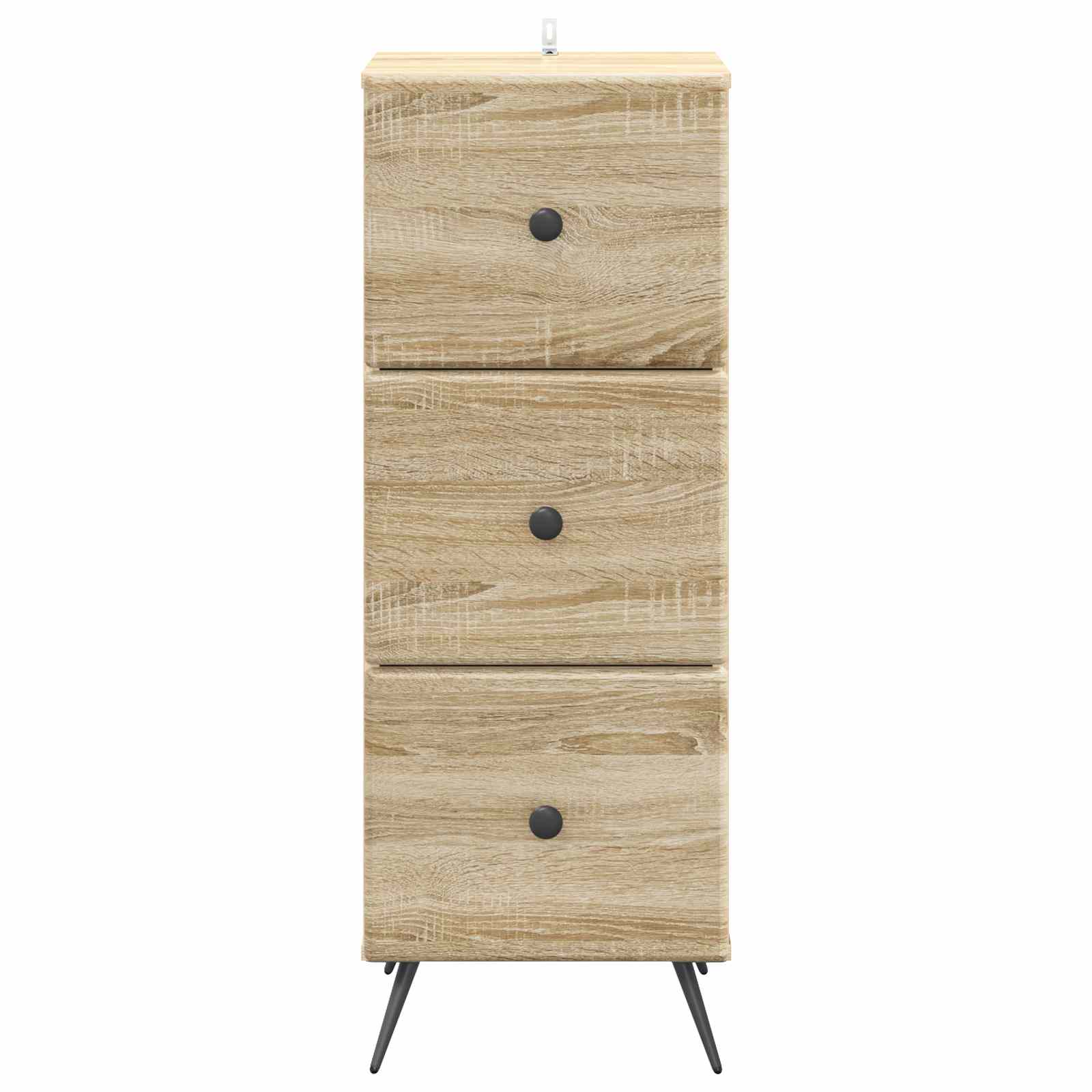 vidaXL Drawer Cabinet Sonoma Oak 33 x 34.5 x 90 cm Engineered Wood 6