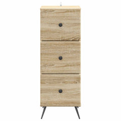 vidaXL Drawer Cabinet Sonoma Oak 33 x 34.5 x 90 cm Engineered Wood 6