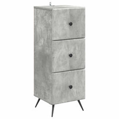vidaXL Drawer Cabinet Concrete Grey 33 x 34.5 x 90 cm Engineered Wood 2