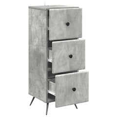 vidaXL Drawer Cabinet Concrete Grey 33 x 34.5 x 90 cm Engineered Wood 5