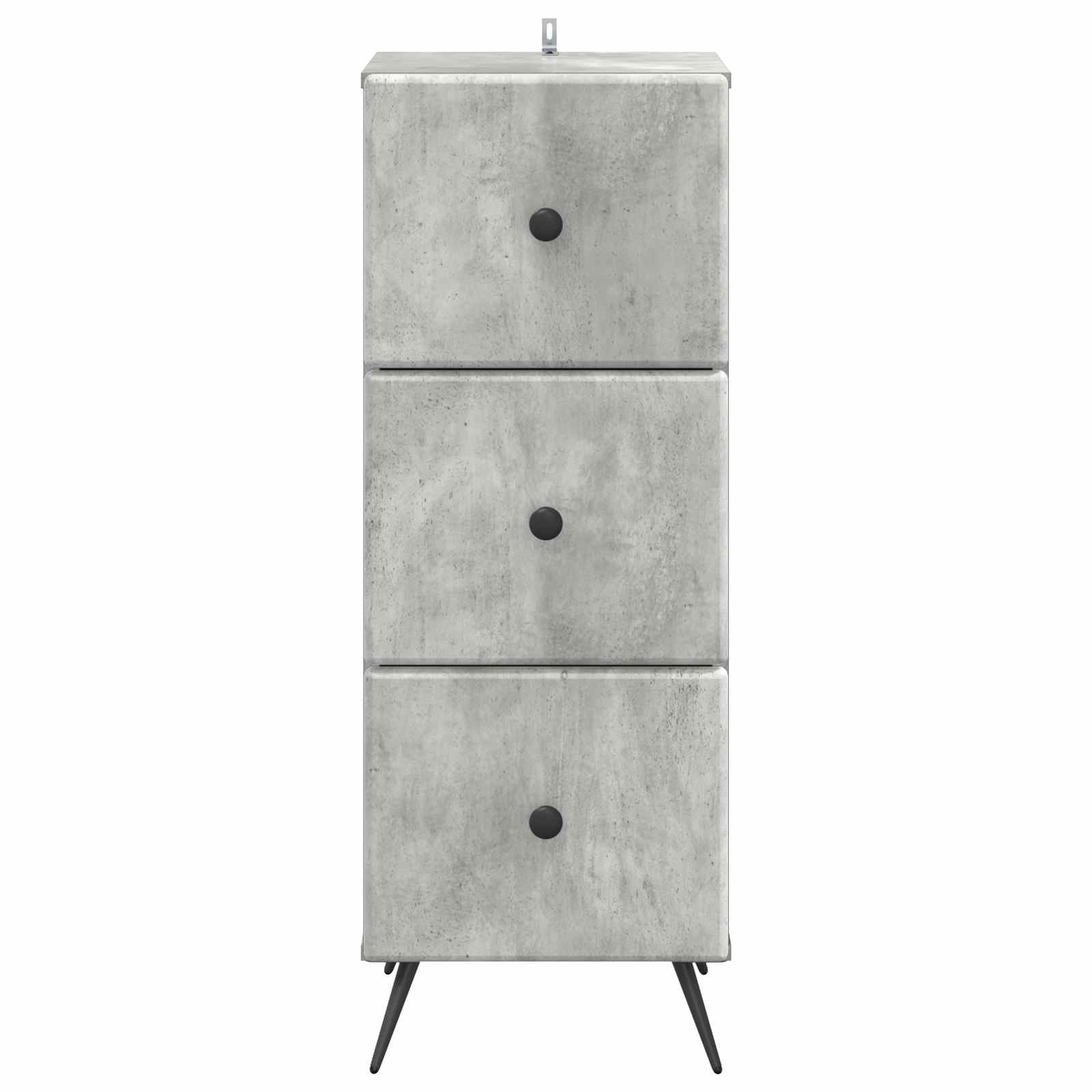 vidaXL Drawer Cabinet Concrete Grey 33 x 34.5 x 90 cm Engineered Wood 6