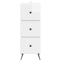 vidaXL Drawer Cabinet High Gloss White 33 x 34.5 x 90 cm 6
