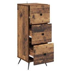 vidaXL Drawer Cabinet Old Wood 33 x 34.5 x 90 cm Engineered Wood 5
