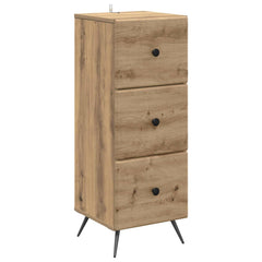 vidaXL Drawer Cabinet 33 x 34.5 x 90 cm Engineered Wood Artisan Oak 2