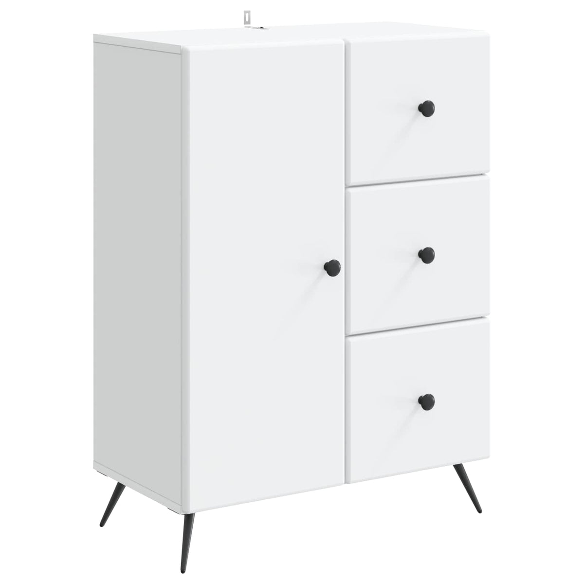 Sideboard 66 x 34.5 x 90 cm Engineered Wood White