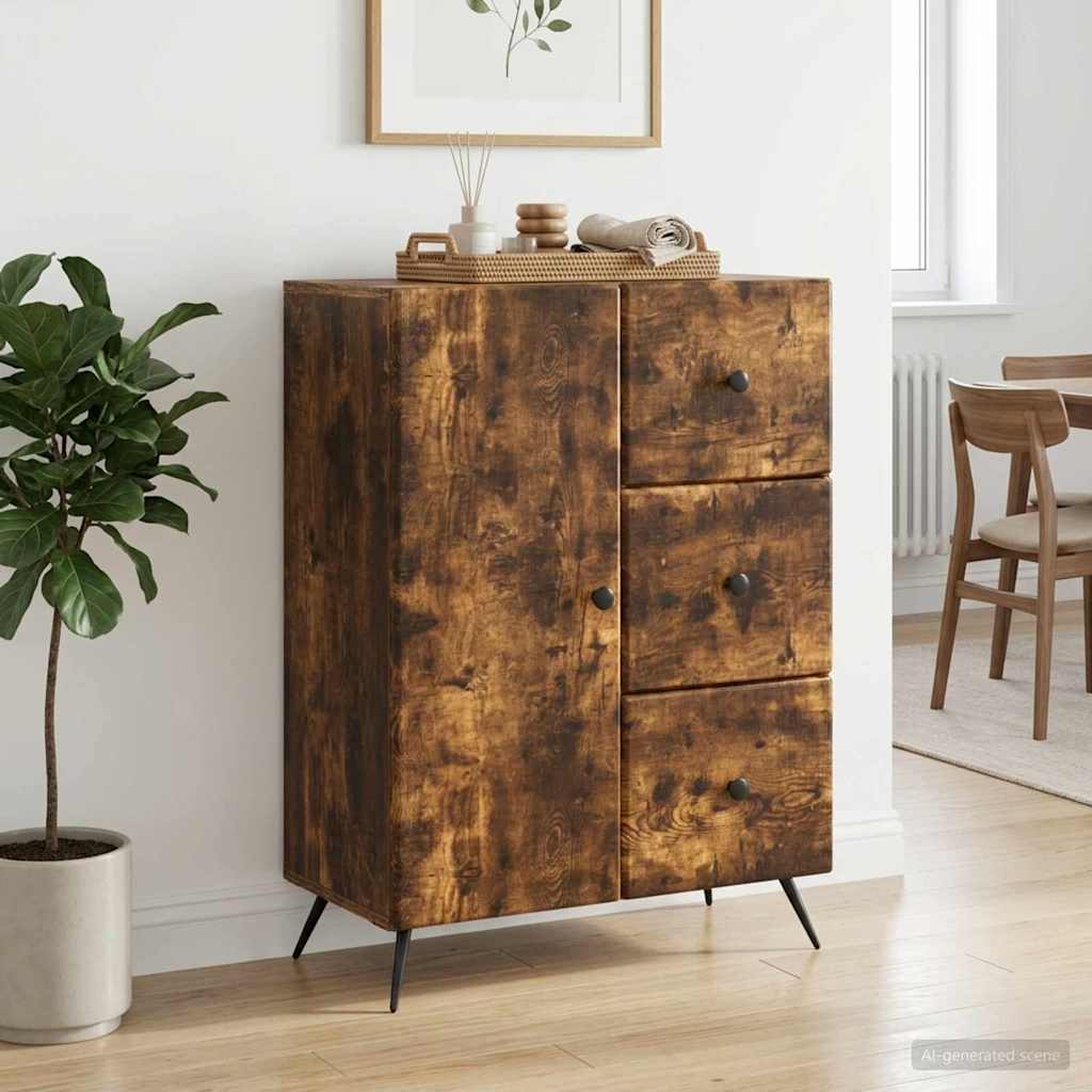 Sideboard 66 x 34.5 x 90 cm Engineered Wood Smoked oak