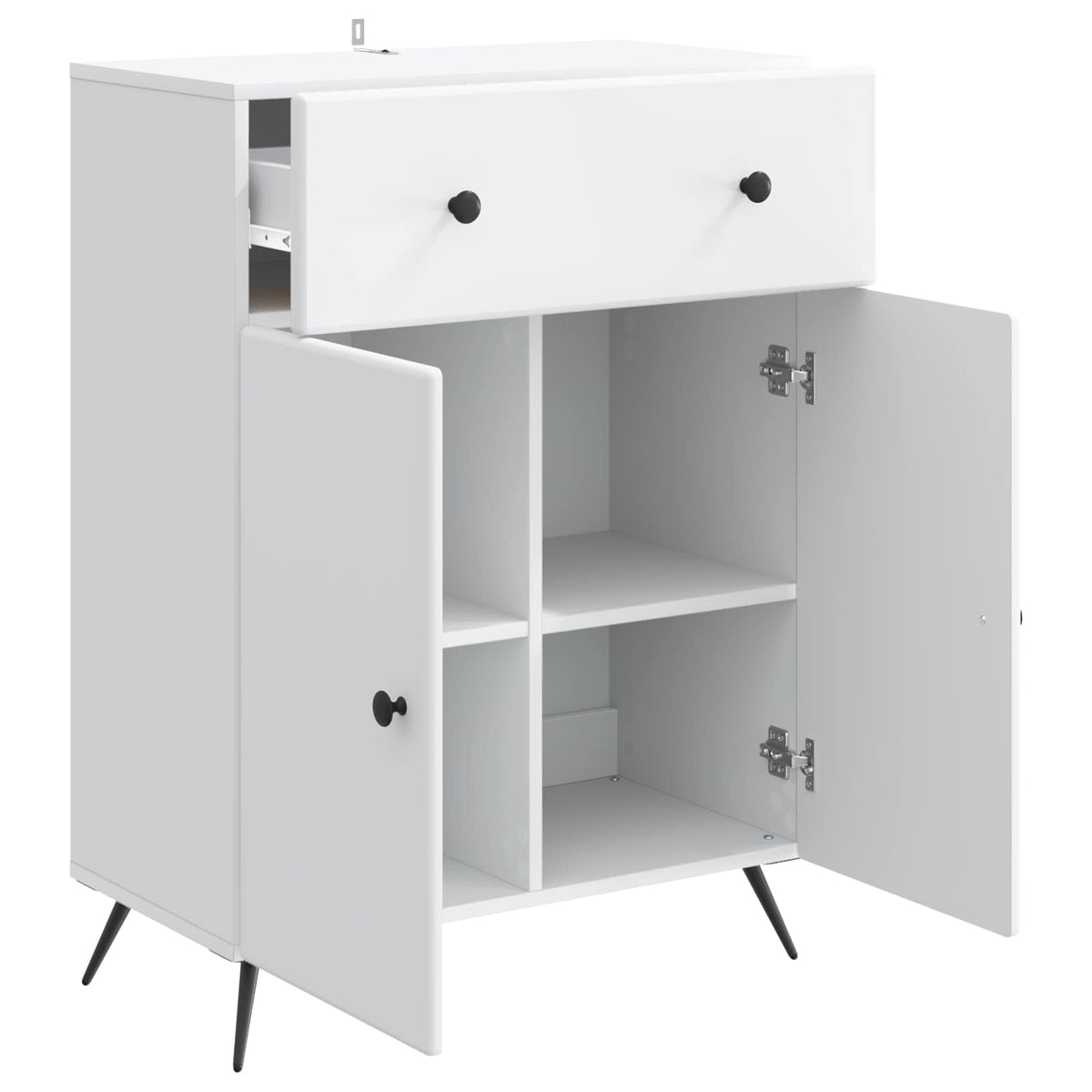 Sideboard 66 x 34.5 x 90 cm Engineered Wood White