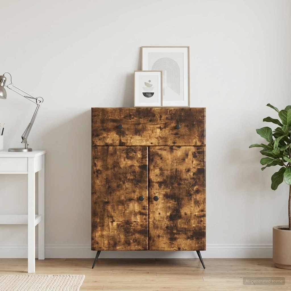 Sideboard 66 x 34.5 x 90 cm Engineered Wood Smoked oak