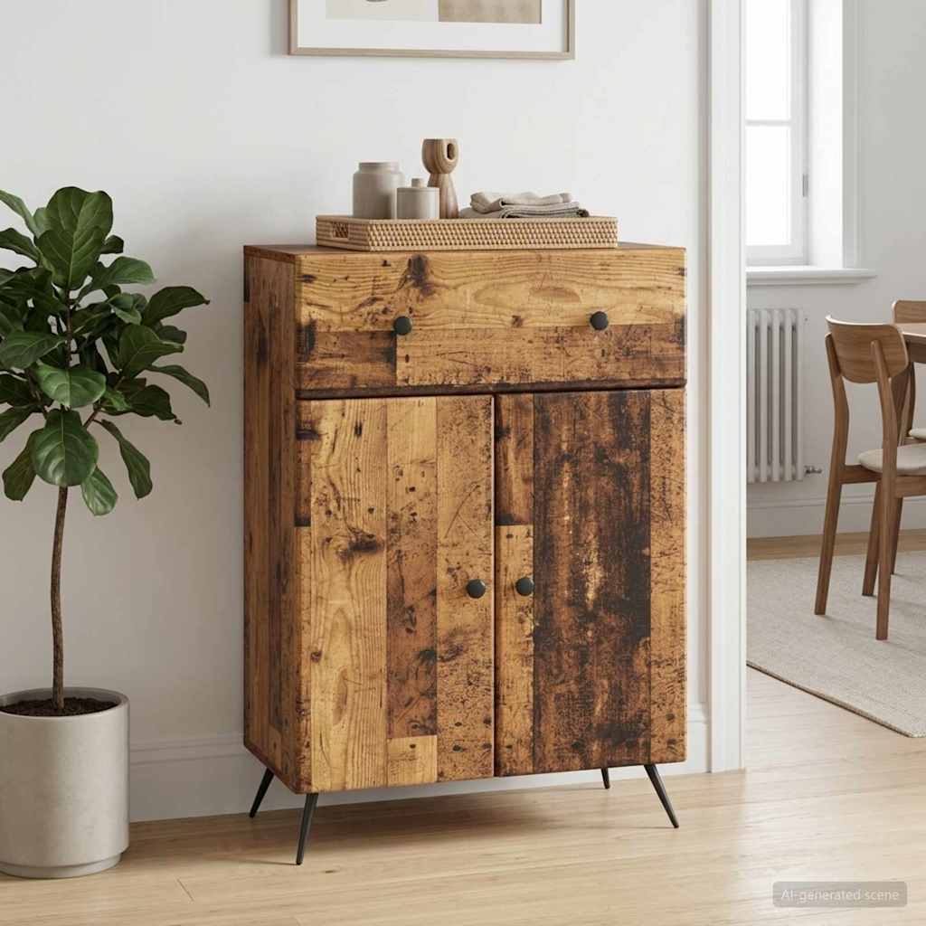 Sideboard 66 x 34.5 x 90 cm Engineered Wood Old wood