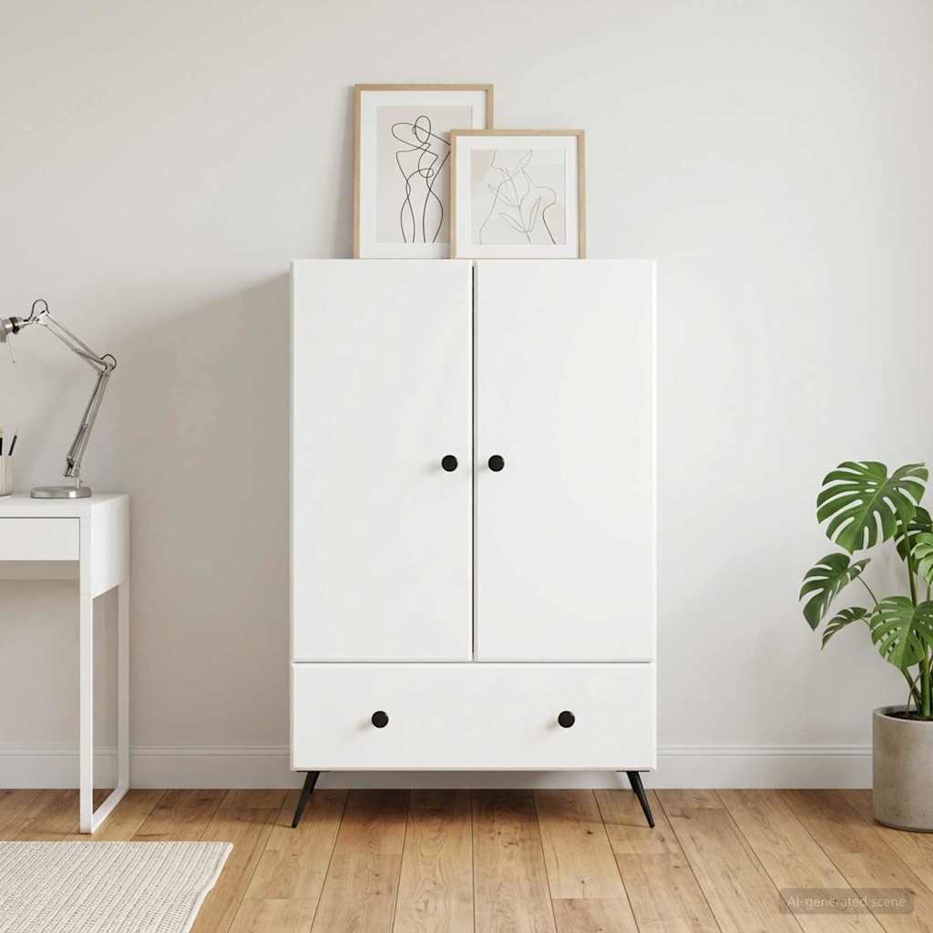 Sideboard 66 x 34.5 x 95 cm Engineered Wood White