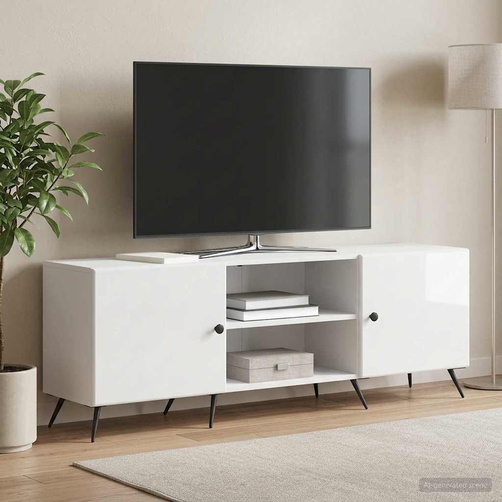 TV Cabinet 150 x 31 x 50 cm Engineered Wood High gloss white