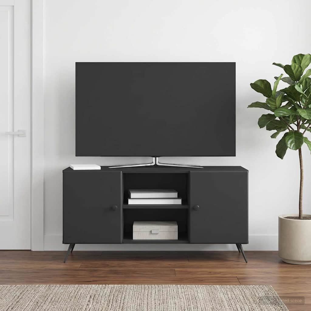 TV Cabinet 102 x 34.5 x 50 cm Engineered Wood Black