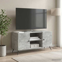 TV Cabinet 102 x 34.5 x 50 cm Engineered Wood Concrete grey
