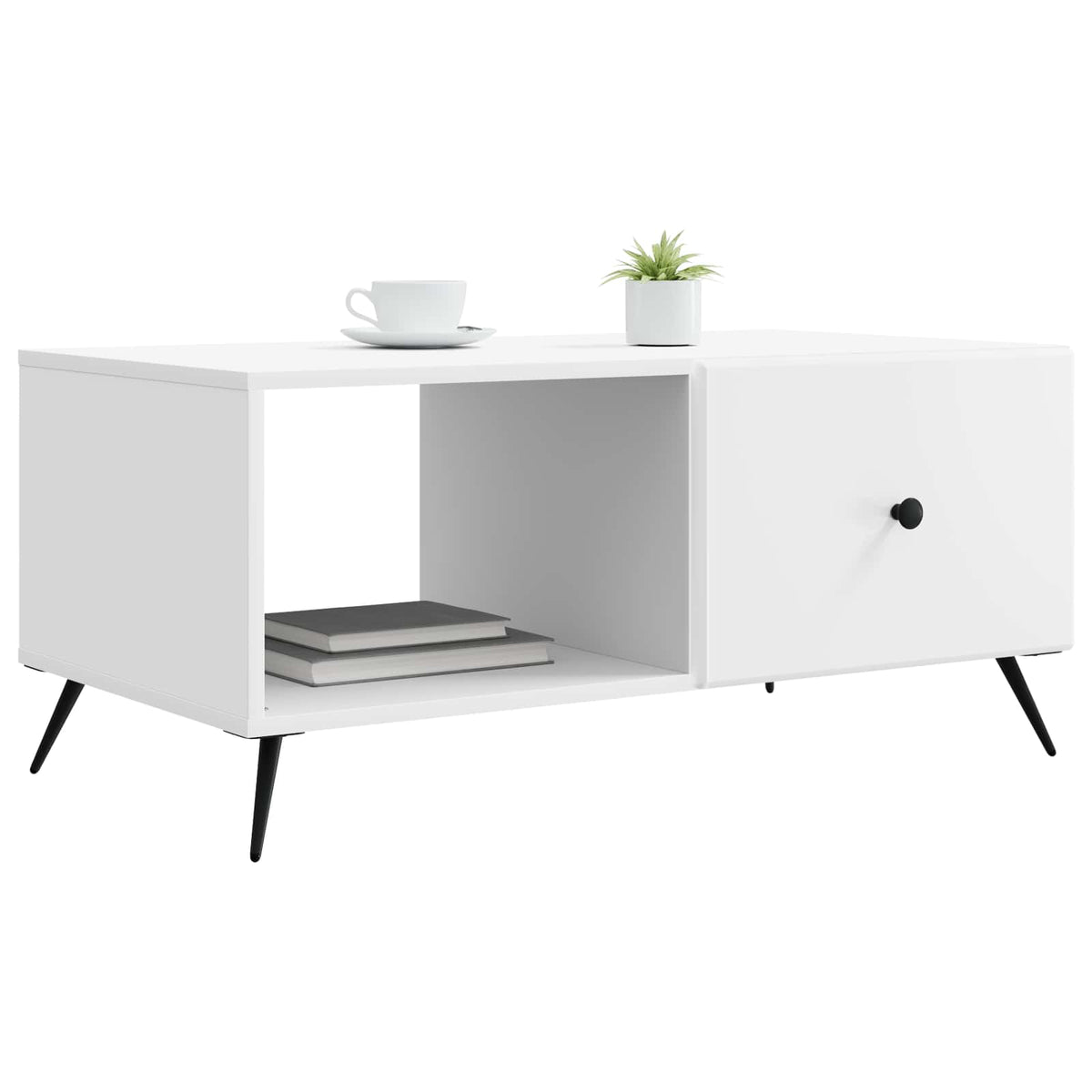Coffee Table 90 x 50 x 40 cm Engineered Wood White