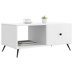 Coffee Table 90 x 50 x 40 cm Engineered Wood White