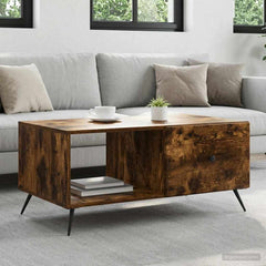 Coffee Table 90 x 50 x 40 cm Engineered Wood Smoked oak
