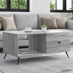 Coffee Table 90 x 50 x 40 cm Engineered Wood Grey sonoma