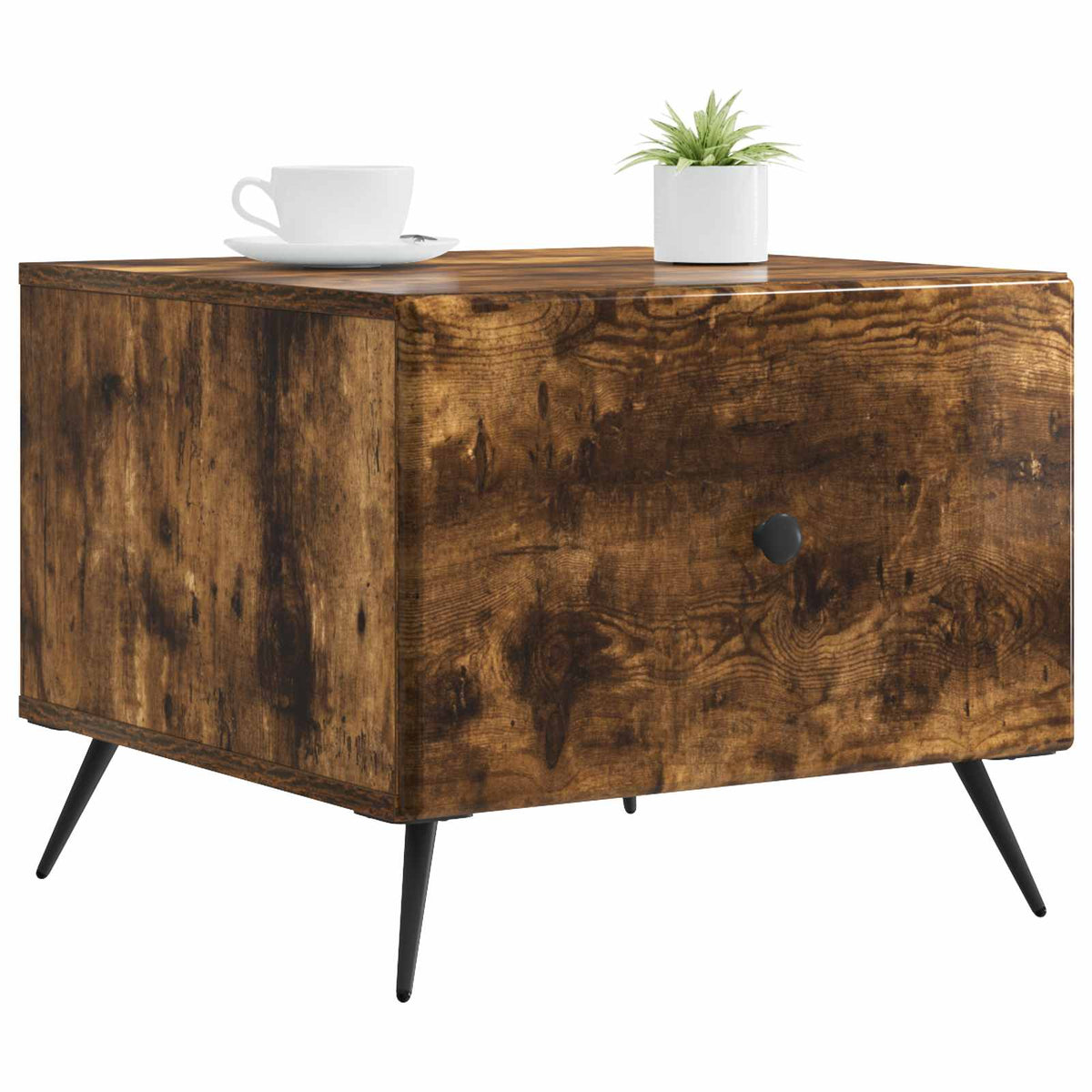 Coffee Table 49 x 50 x 40 cm Engineered Wood Smoked oak