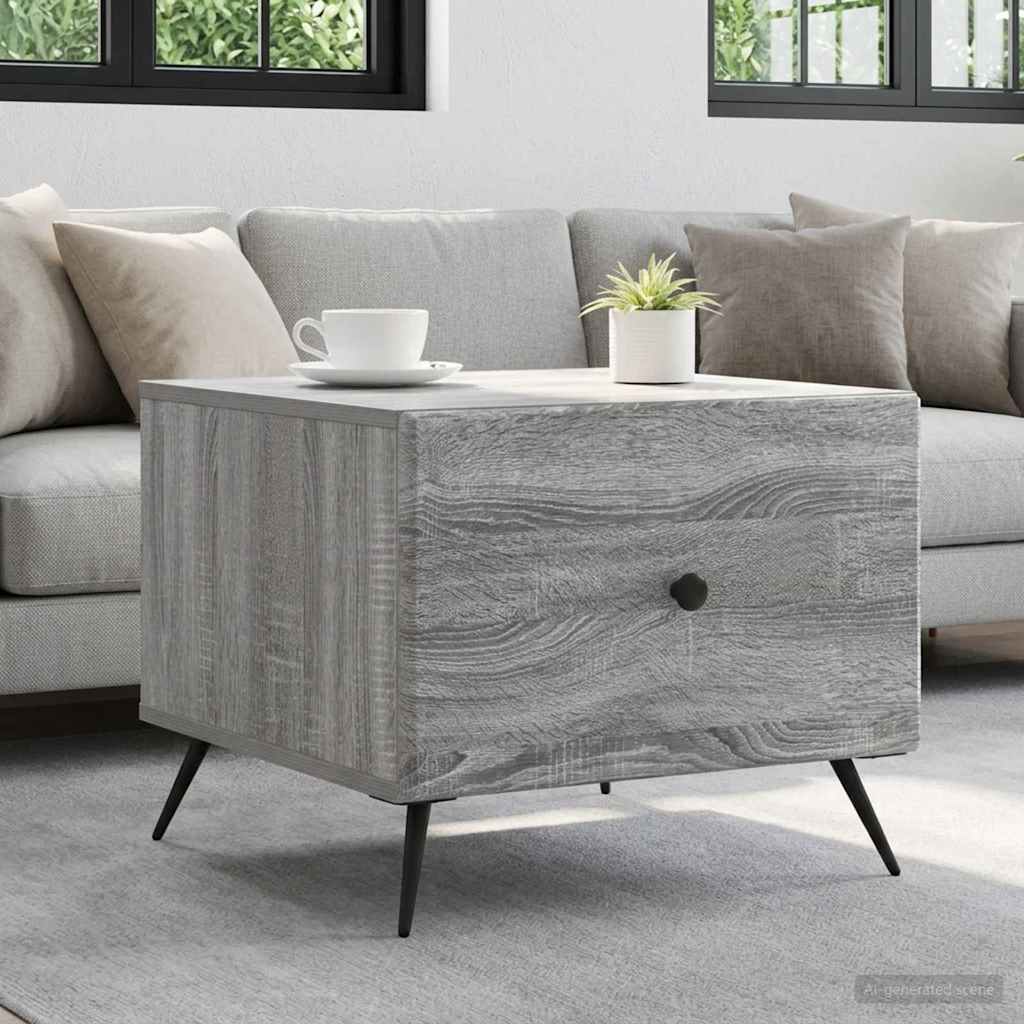 Coffee Table 49 x 50 x 40 cm Engineered Wood Grey sonoma