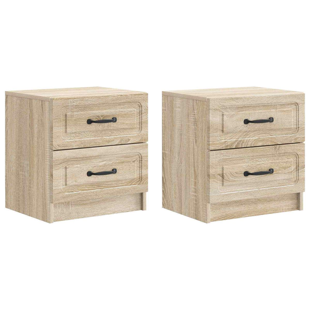 vidaXL Bedside Cabinet 2 pcs Sonoma Oak 43 x 34.5 x 44.5 cm 2