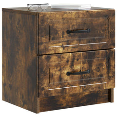 vidaXL Bedside Cabinet 2 pcs Smoked Oak 43 x 34.5 x 44.5 cm 3
